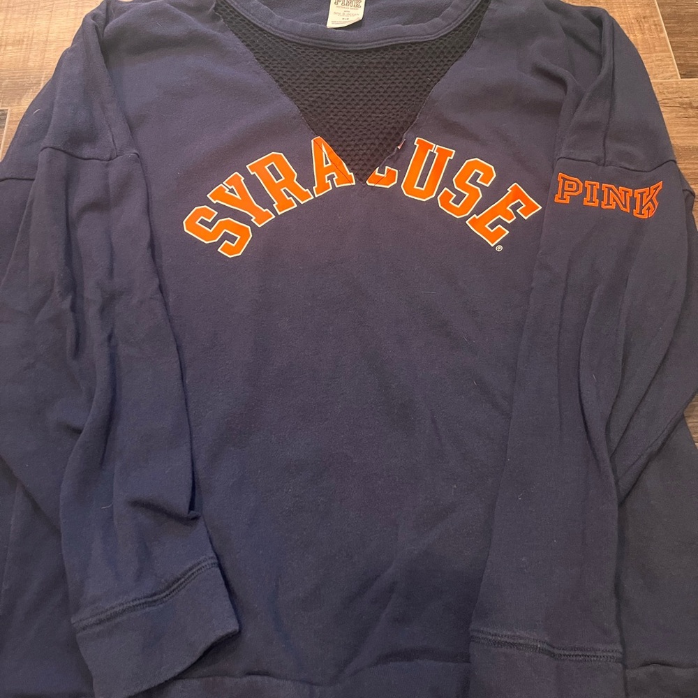 SYRACUSE pink mesh long sleeve shirt